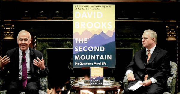 Talmage Boston with Author David Brooks